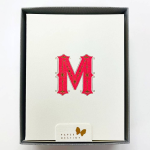 Monogram Letterpress M Stationery Set