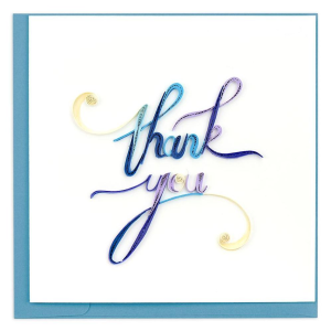 Quilling Purple Thank You Card