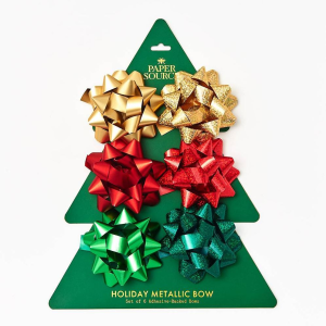 Holiday Metallic 4 Bow S/6