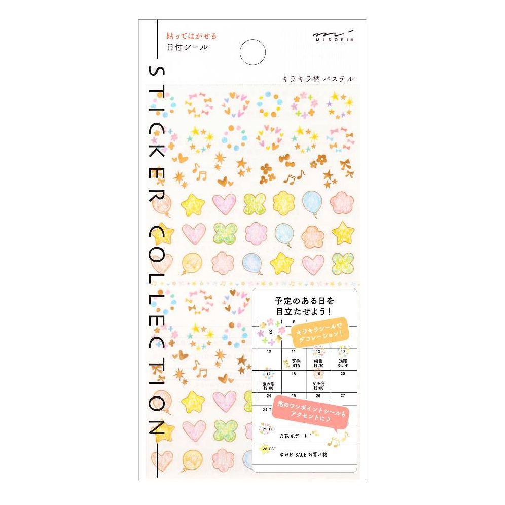 Midori Stickers - Date Twinkling Pastel