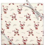 Newsprint Santas Continuous Roll Wrap