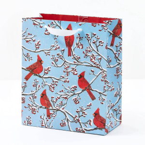 Winter Cardinals Medium Gift Bag