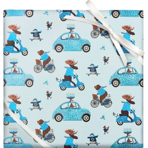 Hanukkah Cruising Critters Continuous Roll Wrap 8'