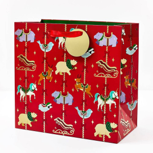 Holiday Carousel Large Gift Bag
