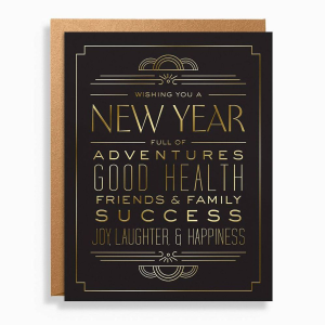 New Year Typography Greeting Card