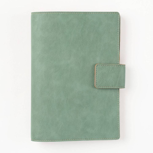 Paper Source Sage Green A5 Leather Journal Cover with Clasp