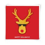 Sequin Reindeer Holiday Card