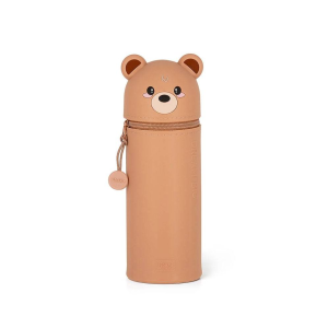 Legami 2-In-1 Silicone Pencil Case - Kawaii - Teddy Bear