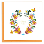 Quilling Flower Wreath Thank You Card