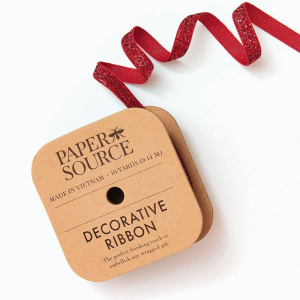 Red Metallic Sparkle Ribbon 3/8 10 YD