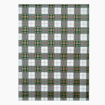Green and Gold Foil Plaid Handmade Paper