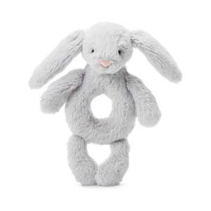 Bashful Grey Bunny Ring Rattle - In Store Exclusive