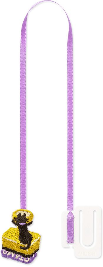 Midori Embroidery Bookmark Clip Cat - Image 2
