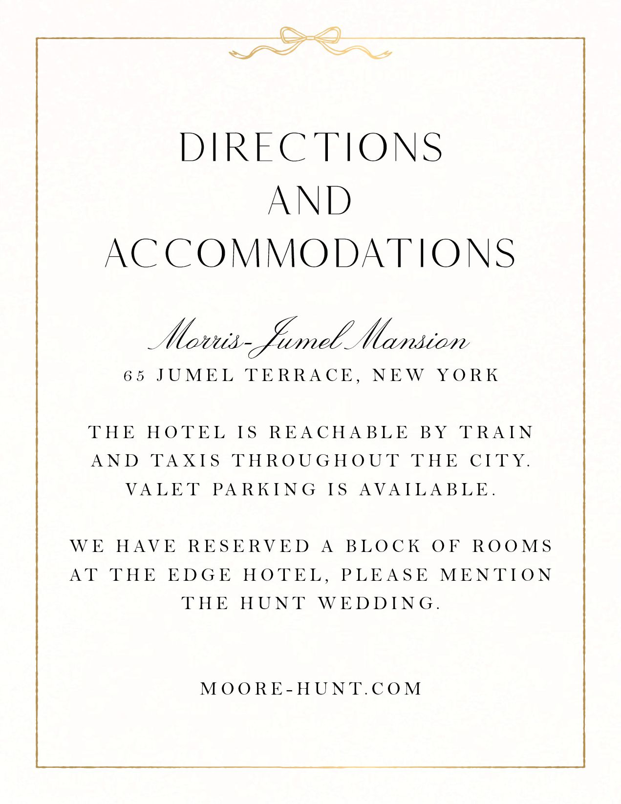 Bow Border Foil Information Card - Image 2