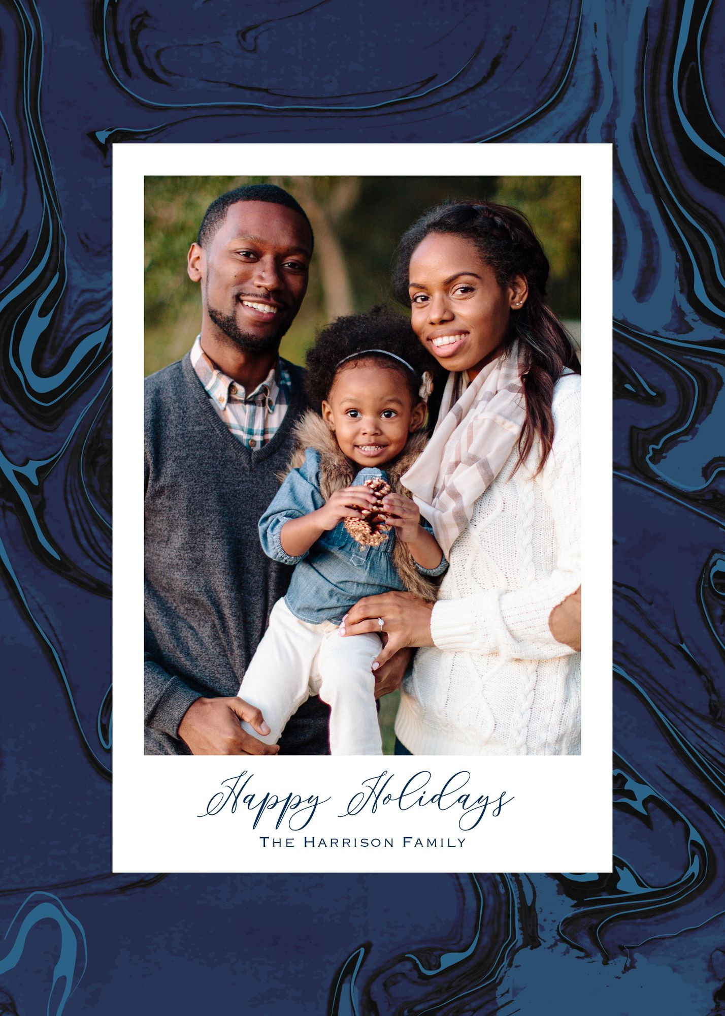 Marble Holiday Photo Card - Image 2