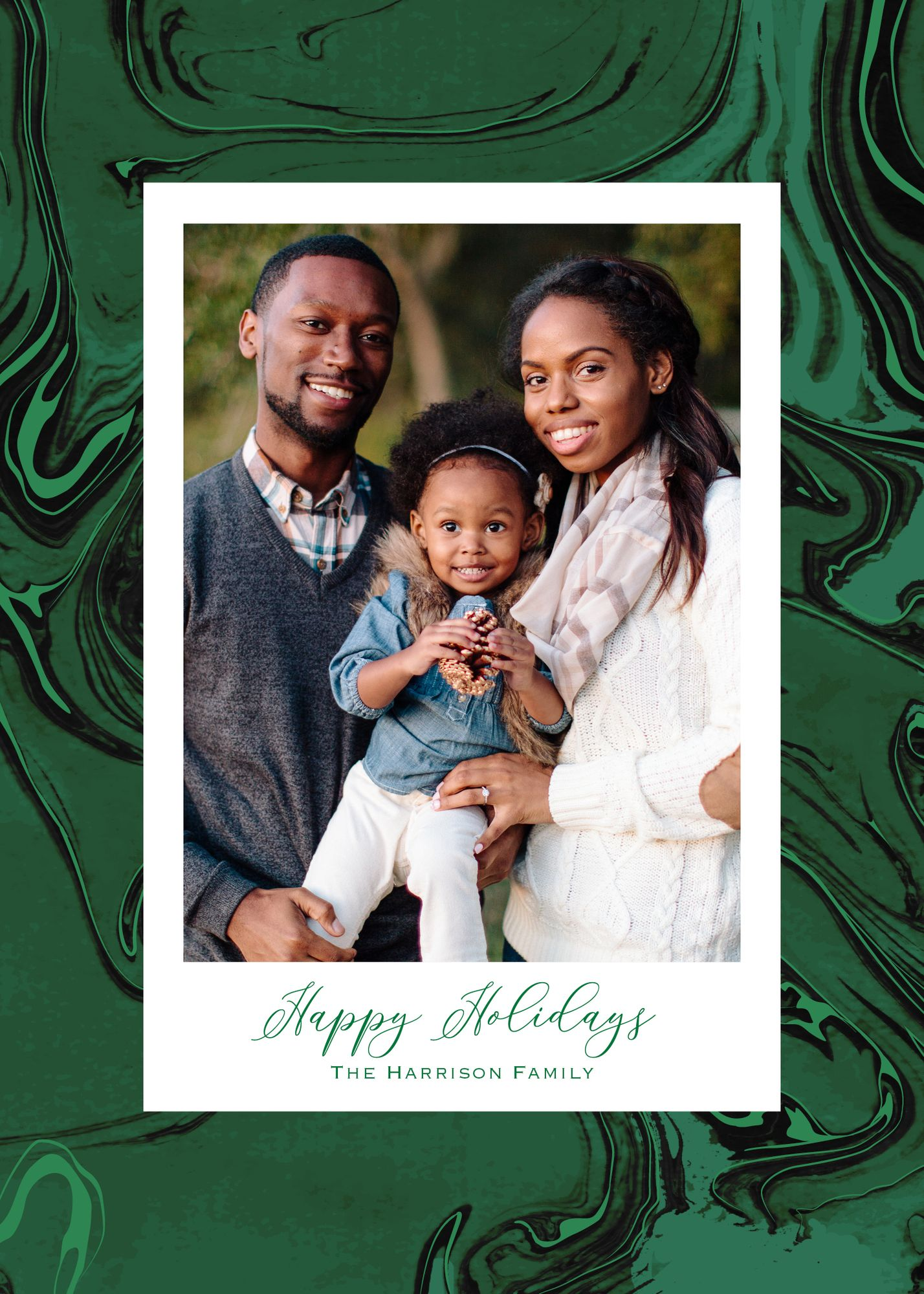 Marble Holiday Photo Card - Image 3