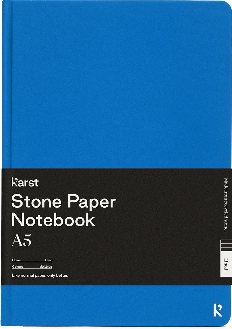 Karst Stone Paper A5 Hardcover Notebook - Boltblue - Image 2