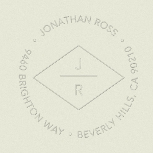 Modern Diamond Custom Embosser Plate