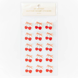 Chunky Glitter Cherry Stickers
