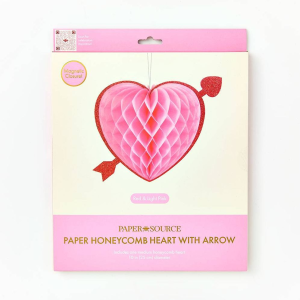 Val Pink heart with arrow. 25cm