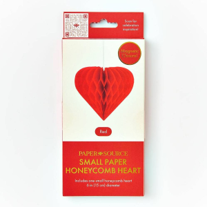 Val Red Honeycomb Heart. Small. 15cm