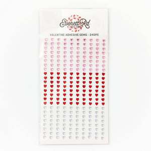 Valentine Adhesive Gems 240ct