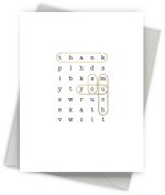 Crosswords Thank You Card