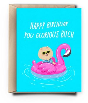 Glorious B Dog Birthday Card