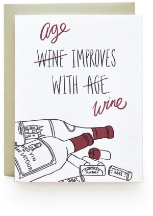 Age/Wine Birthday Card