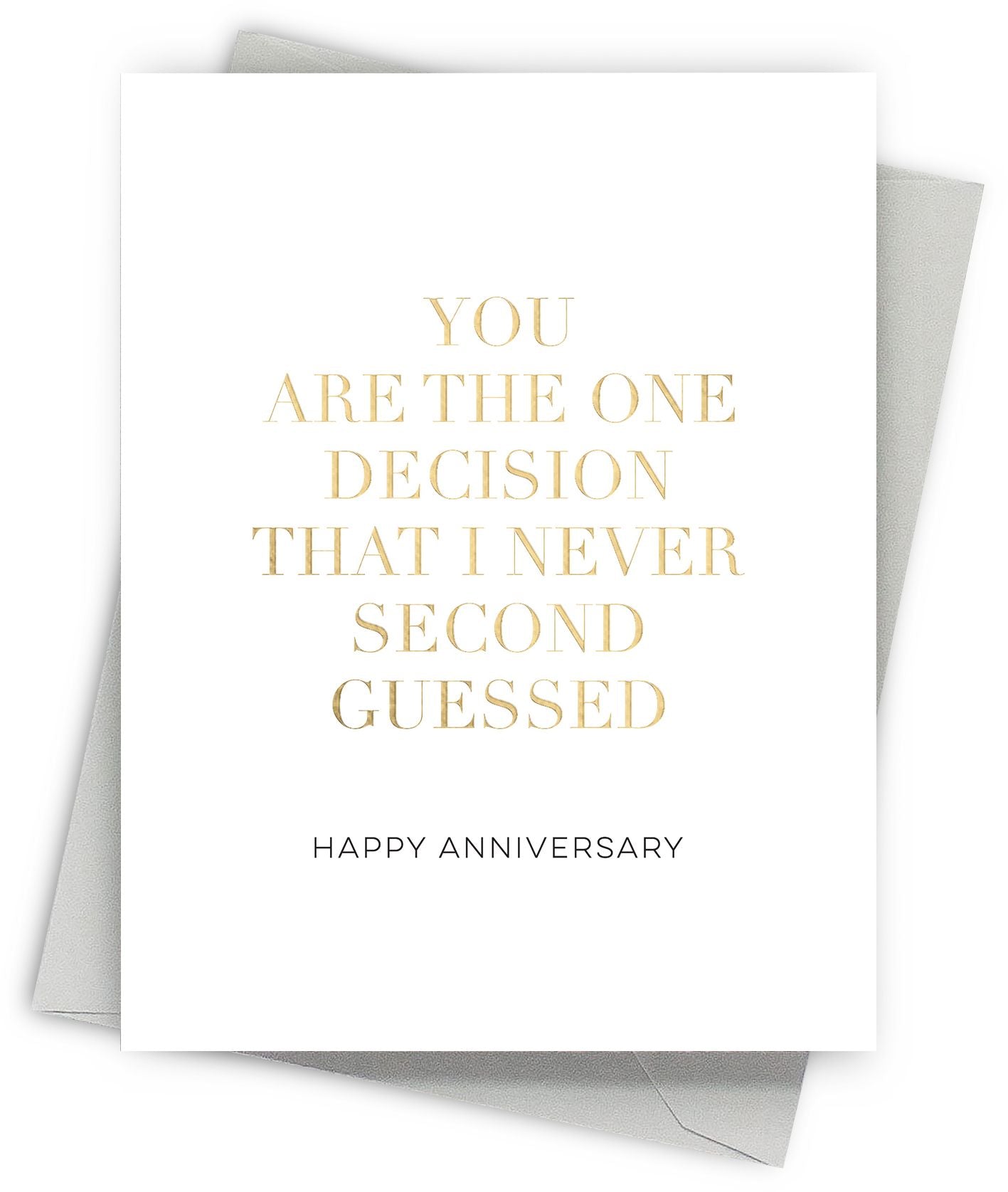 Second Guess Anniversary Card