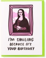 Mona Lisa Birthday Card