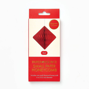 Diamond Paper Honeycomb Ball.Red.Small 6 inches