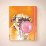 Pug Bubblegum Blank Notebook