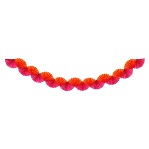 Tissue Paper Garland.Fuschia/Orange