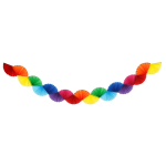 Tissue Paper Garland.Rainbow