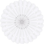 Detailed fan. 30cm. White