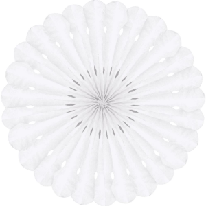 Detailed fan. 30cm. White