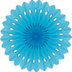 Detailed fan. 30cm. Light Blue