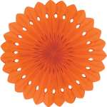 Detailed fan. 30cm. Orange