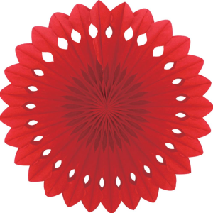 Detailed fan. 30cm. Red