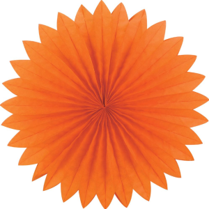 Plain fan. 40cm. Orange