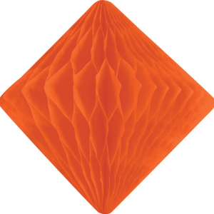 Orange Diamond Paper Honeycomb 15cm