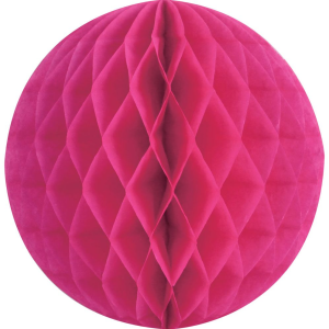 Fuschia Lrg Paper Honeycomb Sphere