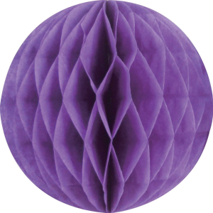 Purple Lrg Paper Honeycomb Sphere