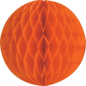 Orange Med Paper Honeycomb Sphere