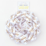 Bday White 7 Jumbo Satin Bow