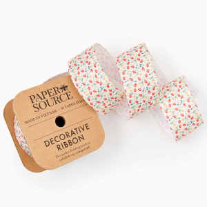 Poppy Floral Ribbon 1.5 10YD