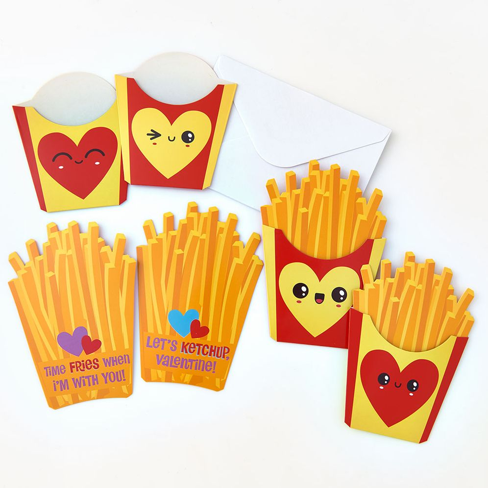 Boxed Valentine Cards - French Fries - Image 2
