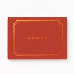 Paper Wasp Brick Red Guest Book