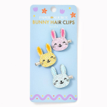 Glitter Bunny Hair Clips. Set of 3